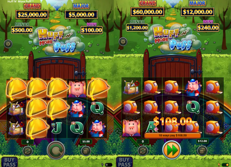 Huff N' More Puff App Mobile Visuals